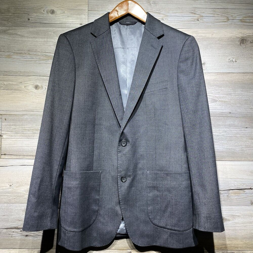 Bonobos Blazer Sport Coat 38R Slim Fit Lanificio Comero Flexo Gray Italian Wool